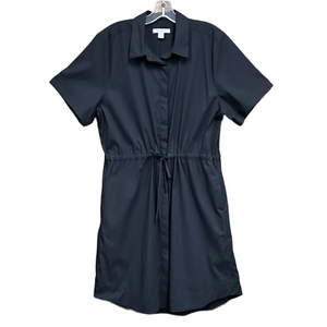 Kit and Ace Black Drawstring Shirt Dress